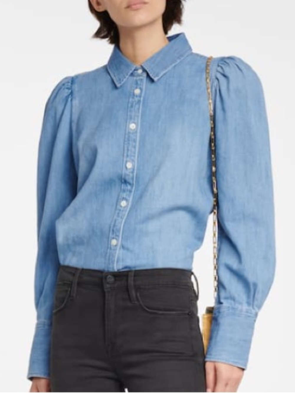 Frame Denim Light Blue Button-Down Shirt